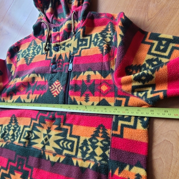 Southwest Pattern Fleece Hooded Sweater - Picture 9 of 15